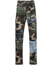 dunkelgrüne Camouflage Jeans von Philipp Plein