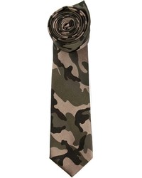 dunkelgrüne Camouflage Krawatte