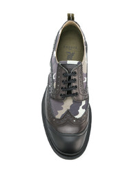 dunkelgrüne Camouflage Leder Derby Schuhe von Pezzol 1951