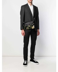 dunkelgrüne Camouflage Leder Umhängetasche von Jimmy Choo