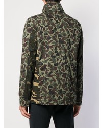 dunkelgrüne Camouflage Militärjacke von PS Paul Smith