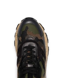 dunkelgrüne Camouflage niedrige Sneakers von Valentino