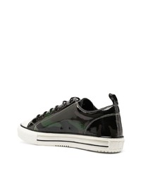 dunkelgrüne Camouflage niedrige Sneakers von Valentino Garavani