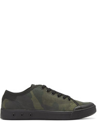 dunkelgrüne Camouflage niedrige Sneakers von rag & bone