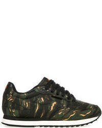 dunkelgrüne Camouflage Schuhe