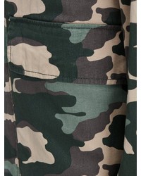 dunkelgrüne Camouflage Shirtjacke von Jack & Jones