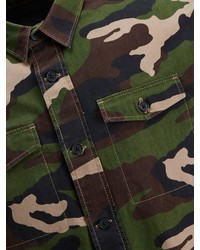 dunkelgrüne Camouflage Shirtjacke von Produkt