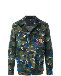 dunkelgrüne Camouflage Shirtjacke von Ps By Paul Smith