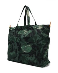dunkelgrüne Camouflage Shopper Tasche aus Segeltuch von Alexander McQueen