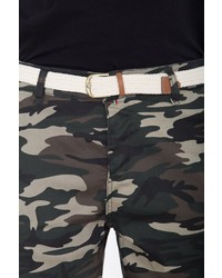 dunkelgrüne Camouflage Shorts von DANIEL DAAF