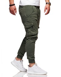 dunkelgrüne Cargohose von behype