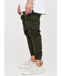 dunkelgrüne Cargohose von behype