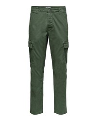 dunkelgrüne Cargohose von ONLY & SONS