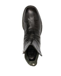 dunkelgrüne Chelsea Boots aus Leder von Officine Creative