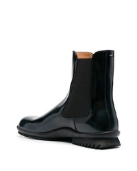 dunkelgrüne Chelsea Boots aus Leder von Maison Margiela