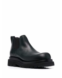 dunkelgrüne Chelsea Boots aus Leder von Bottega Veneta