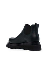 dunkelgrüne Chelsea Boots aus Leder von Bottega Veneta