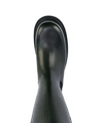 dunkelgrüne Chelsea Boots aus Leder von Bottega Veneta