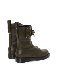 dunkelgrüne Chelsea Boots aus Leder von JW Anderson