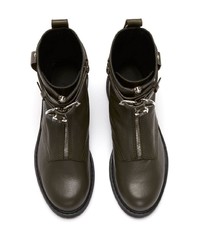 dunkelgrüne Chelsea Boots aus Leder von JW Anderson