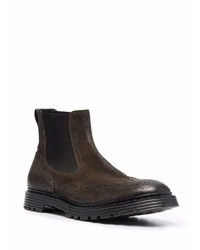 dunkelgrüne Chelsea Boots aus Leder von Premiata