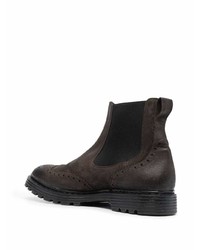 dunkelgrüne Chelsea Boots aus Leder von Premiata