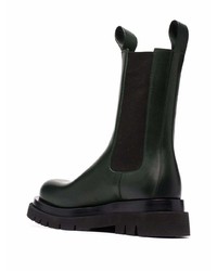 dunkelgrüne Chelsea Boots aus Leder von Bottega Veneta