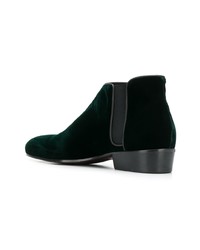 dunkelgrüne Chelsea Boots aus Wildleder von Leqarant