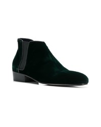 dunkelgrüne Chelsea Boots aus Wildleder von Leqarant