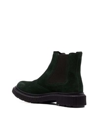 dunkelgrüne Chelsea Boots aus Wildleder von Adieu Paris