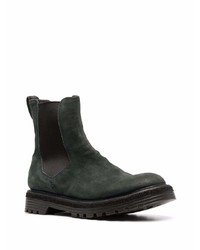 dunkelgrüne Chelsea Boots aus Wildleder von Premiata