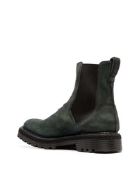 dunkelgrüne Chelsea Boots aus Wildleder von Premiata