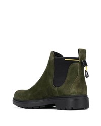 dunkelgrüne Chelsea Boots aus Wildleder von Camper