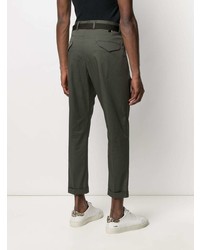 dunkelgrüne Chinohose von Low Brand