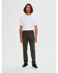 dunkelgrüne Chinohose von Selected