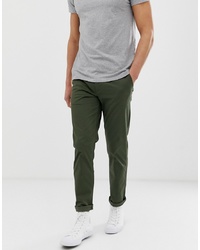 dunkelgrüne Chinohose von Selected Homme