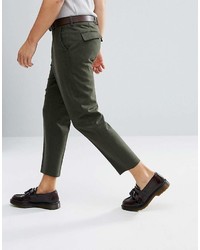 dunkelgrüne Chinohose von Asos