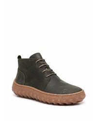 dunkelgrüne Chukka-Stiefel aus Leder von Camper