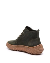 dunkelgrüne Chukka-Stiefel aus Leder von Camper