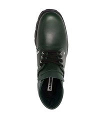 dunkelgrüne Chukka-Stiefel aus Leder von Jil Sander