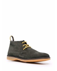 dunkelgrüne Chukka-Stiefel aus Wildleder von Corneliani