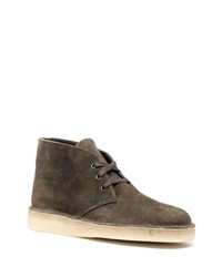 dunkelgrüne Chukka-Stiefel aus Wildleder von Clarks Originals