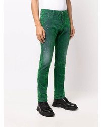 dunkelgrüne enge Jeans von DSQUARED2