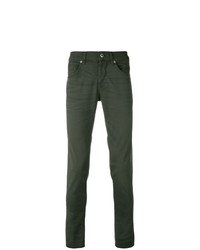 dunkelgrüne enge Jeans von Dondup