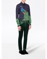 dunkelgrüne enge Jeans von Dolce & Gabbana