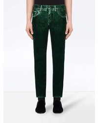 dunkelgrüne enge Jeans von Dolce & Gabbana