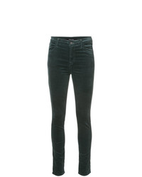 dunkelgrüne enge Jeans von J Brand