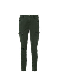 dunkelgrüne enge Jeans von J Brand