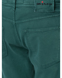 dunkelgrüne enge Jeans von Kiton