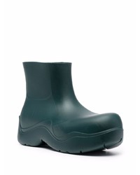 dunkelgrüne Gummi Chelsea Boots von Bottega Veneta